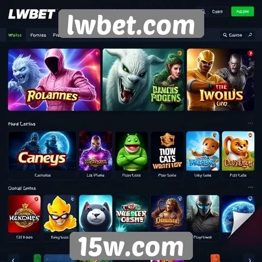 Variedade de jogos disponíveis na plataforma lwbet.com